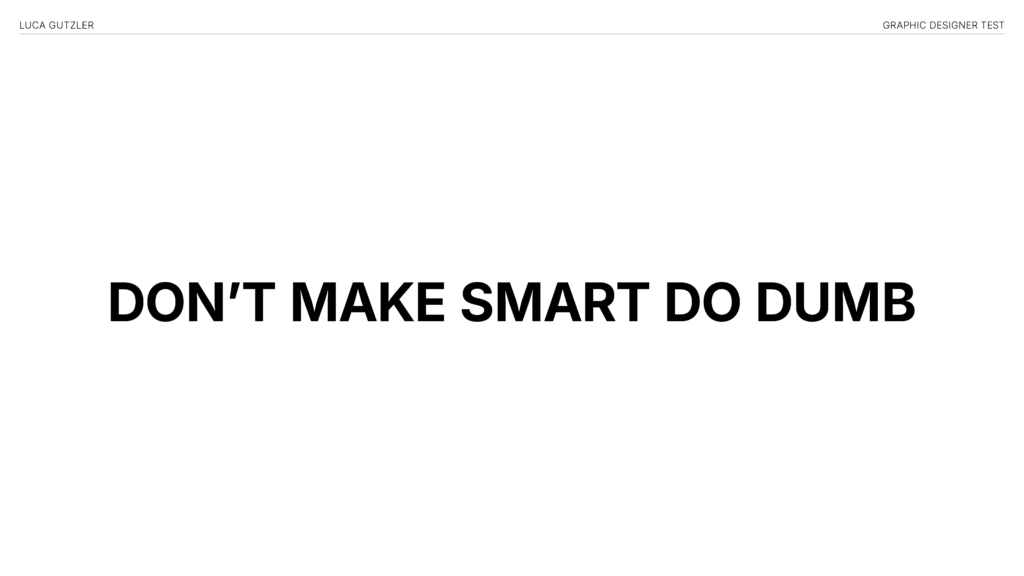 Headline Cover "Don't make smart do dumb"