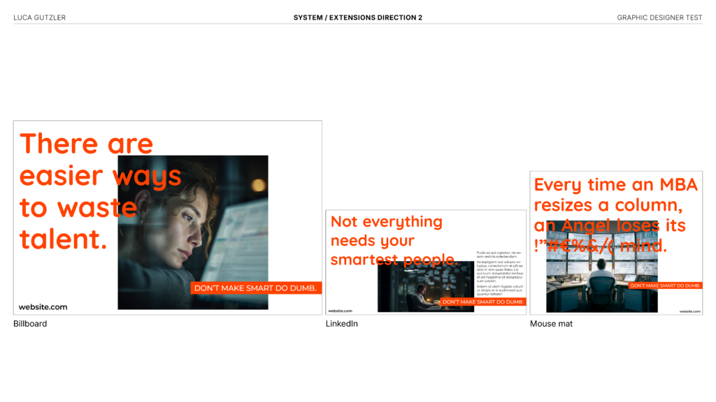 System extentions for Billboard, LinkedIn and Mouse mat